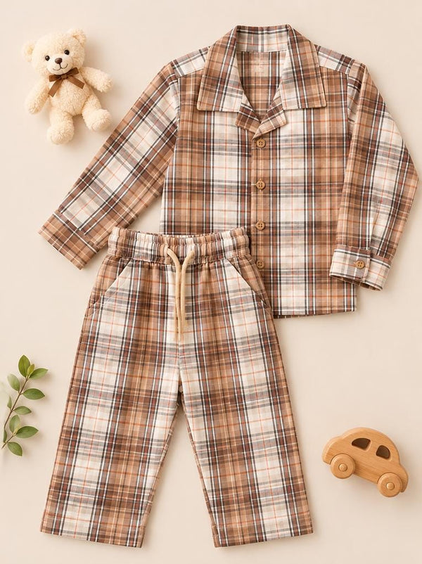 Toffee Plaid Check Co-ord Set