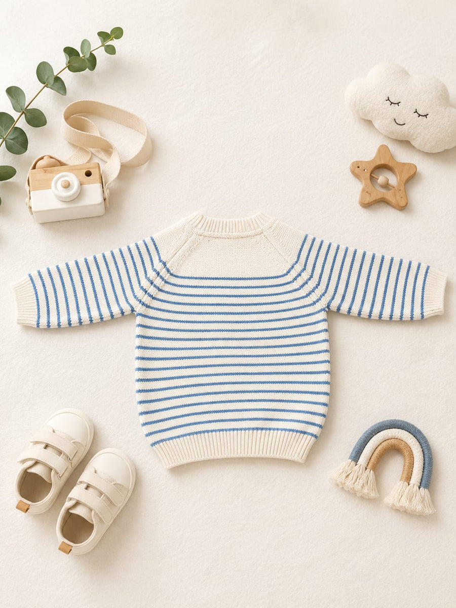 Blue Horizon Stripe Knitted Sweater