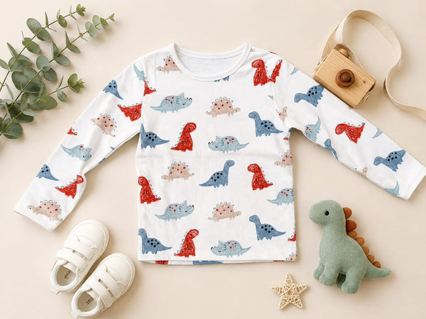 Tiny Dino Doodles Cotton Tee
