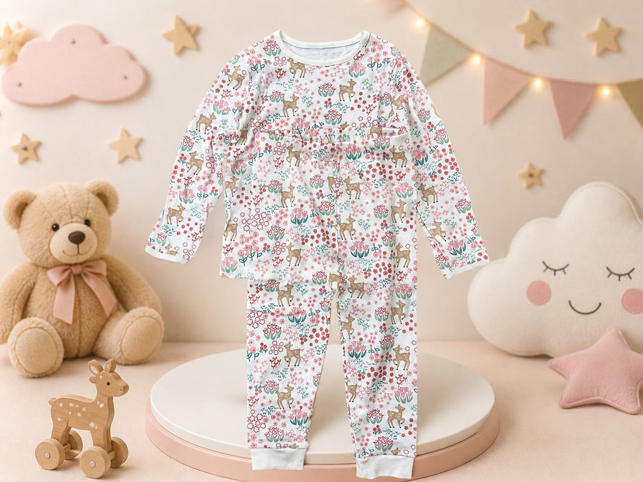 Enchanted Deer Floral Nightsuit
