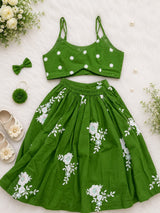 Forest Vrindavan Lehenga - Flatlay