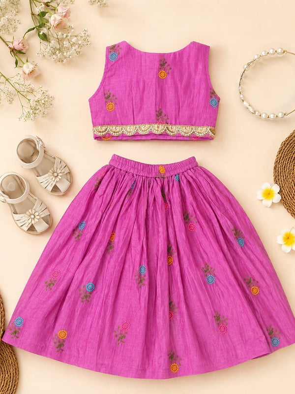 Rani Pink Phulkari Lehenga