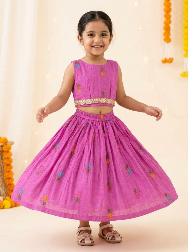 Rani Pink Phulkari Lehenga