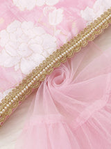 Blush Rose Net Lehenga - Fabric Detail